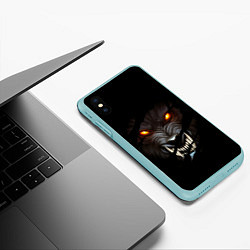 Чехол iPhone XS Max матовый ВОЛЧИЙ ОСКАЛ, цвет: 3D-мятный — фото 2