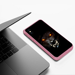Чехол iPhone XS Max матовый ВОЛЧИЙ ОСКАЛ, цвет: 3D-малиновый — фото 2