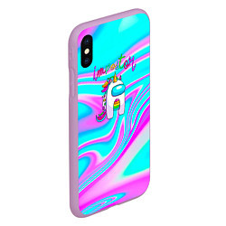 Чехол iPhone XS Max матовый Impostor Unicorn, цвет: 3D-сиреневый — фото 2