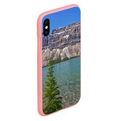 Чехол iPhone XS Max матовый Горное озеро, цвет: 3D-баблгам — фото 2