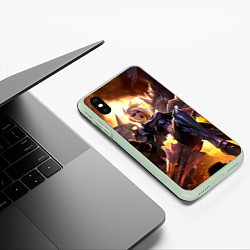 Чехол iPhone XS Max матовый Kayle Кейл, цвет: 3D-салатовый — фото 2