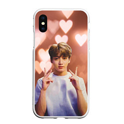 Чехол iPhone XS Max матовый JUNGKOOK BTS, цвет: 3D-белый