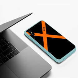 Чехол iPhone XS Max матовый Моя геройская академия, цвет: 3D-мятный — фото 2