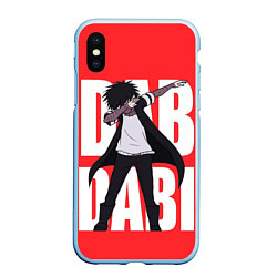 Чехол iPhone XS Max матовый Dab Dabi, цвет: 3D-голубой