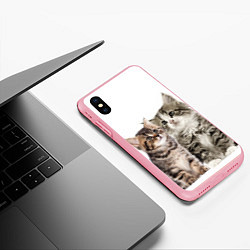 Чехол iPhone XS Max матовый Котята, цвет: 3D-баблгам — фото 2
