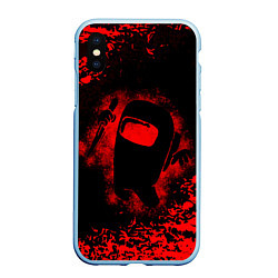 Чехол iPhone XS Max матовый IMPOSTOR, цвет: 3D-голубой