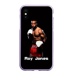 Чехол iPhone XS Max матовый Roy Jones, цвет: 3D-светло-сиреневый