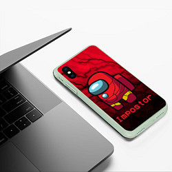 Чехол iPhone XS Max матовый Among Us Game, цвет: 3D-салатовый — фото 2
