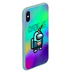 Чехол iPhone XS Max матовый Among Us Unicorn Z, цвет: 3D-мятный — фото 2