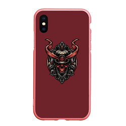 Чехол iPhone XS Max матовый Red Samurai