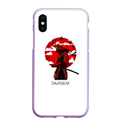 Чехол iPhone XS Max матовый Samurai, цвет: 3D-сиреневый