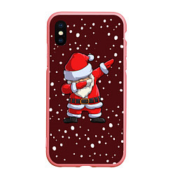 Чехол iPhone XS Max матовый Dab-Santa, цвет: 3D-баблгам