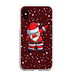 Чехол iPhone XS Max матовый Dab-Santa, цвет: 3D-белый