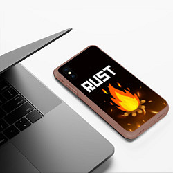 Чехол iPhone XS Max матовый RUST, цвет: 3D-коричневый — фото 2