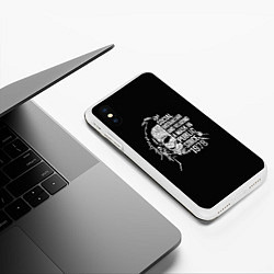 Чехол iPhone XS Max матовый Michael Myers, цвет: 3D-белый — фото 2