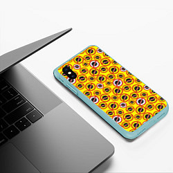 Чехол iPhone XS Max матовый COVID-19, цвет: 3D-мятный — фото 2