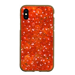Чехол iPhone XS Max матовый Красная икра, цвет: 3D-коричневый