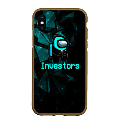 Чехол iPhone XS Max матовый Among Us Investors, цвет: 3D-коричневый