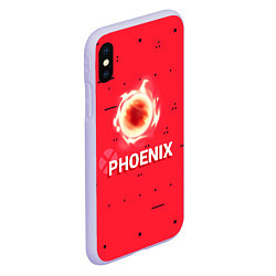 Чехол iPhone XS Max матовый Phoenix, цвет: 3D-светло-сиреневый — фото 2