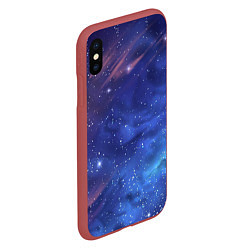 Чехол iPhone XS Max матовый Звёздное небо, цвет: 3D-красный — фото 2