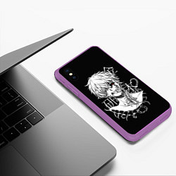 Чехол iPhone XS Max матовый Ken and scolopendra, цвет: 3D-фиолетовый — фото 2