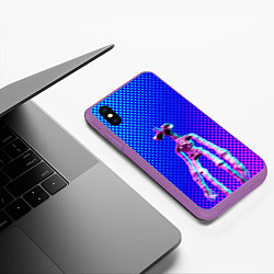 Чехол iPhone XS Max матовый Siren Head - Helloween, цвет: 3D-фиолетовый — фото 2