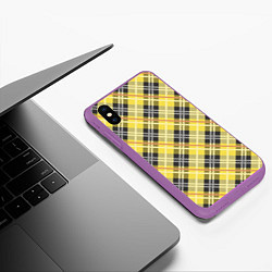 Чехол iPhone XS Max матовый Ultimate Tartan, цвет: 3D-фиолетовый — фото 2