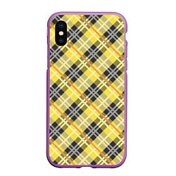 Чехол iPhone XS Max матовый Ultimate Tartan, цвет: 3D-фиолетовый