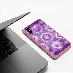 Чехол iPhone XS Max матовый DnD Dices: Lavander, цвет: 3D-малиновый — фото 2