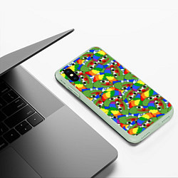 Чехол iPhone XS Max матовый ПЕПЕ КЛОУН, цвет: 3D-салатовый — фото 2
