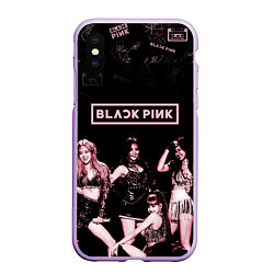 Чехол iPhone XS Max матовый BLACKPINK, цвет: 3D-сиреневый