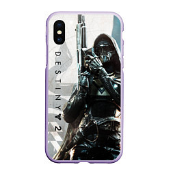 Чехол iPhone XS Max матовый DESTINY, HUNTER, цвет: 3D-светло-сиреневый