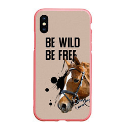 Чехол iPhone XS Max матовый Be wild be free, цвет: 3D-баблгам