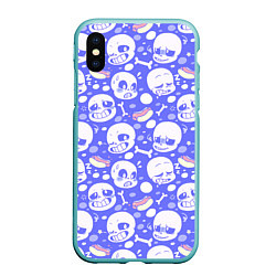 Чехол iPhone XS Max матовый Undertale, цвет: 3D-мятный