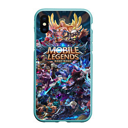 Чехол iPhone XS Max матовый Mobile Legends Z, цвет: 3D-мятный