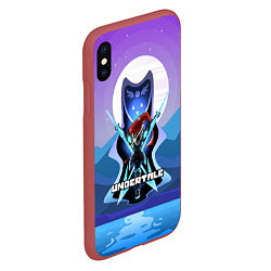 Чехол iPhone XS Max матовый Undertale, цвет: 3D-красный — фото 2