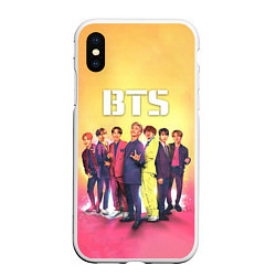 Чехол iPhone XS Max матовый BTS, цвет: 3D-белый