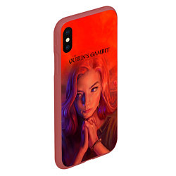 Чехол iPhone XS Max матовый Queens Gambit Ход Королевы, цвет: 3D-красный — фото 2