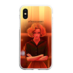 Чехол iPhone XS Max матовый Queens Gambit Ход Королевы, цвет: 3D-белый