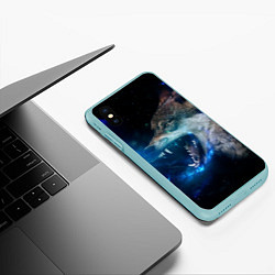 Чехол iPhone XS Max матовый Волчара Юморит, цвет: 3D-мятный — фото 2