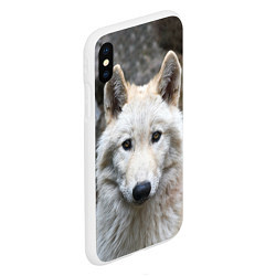 Чехол iPhone XS Max матовый Волк, цвет: 3D-белый — фото 2