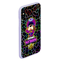 Чехол iPhone XS Max матовый Brawl StarsColonel Ruffs, цвет: 3D-светло-сиреневый — фото 2