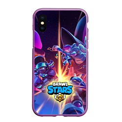 Чехол iPhone XS Max матовый Starr Force - Brawl Stars, цвет: 3D-фиолетовый