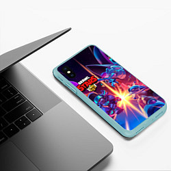 Чехол iPhone XS Max матовый StarrForce, цвет: 3D-мятный — фото 2