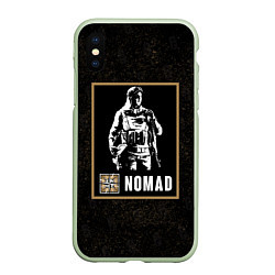 Чехол iPhone XS Max матовый Nomad, цвет: 3D-салатовый