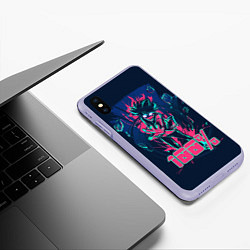 Чехол iPhone XS Max матовый Моб Психо 100, цвет: 3D-светло-сиреневый — фото 2