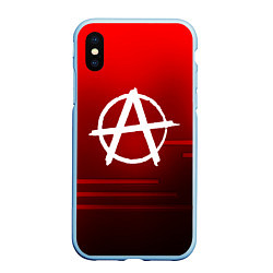 Чехол iPhone XS Max матовый АНАРХИЯ ANARCHY, цвет: 3D-голубой