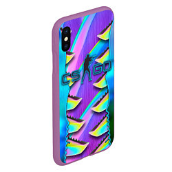 Чехол iPhone XS Max матовый CS GO blue gem 2, цвет: 3D-фиолетовый — фото 2