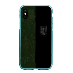 Чехол iPhone XS Max матовый Атака на титанов