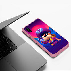 Чехол iPhone XS Max матовый Генерал Гавс brawl stars, цвет: 3D-малиновый — фото 2